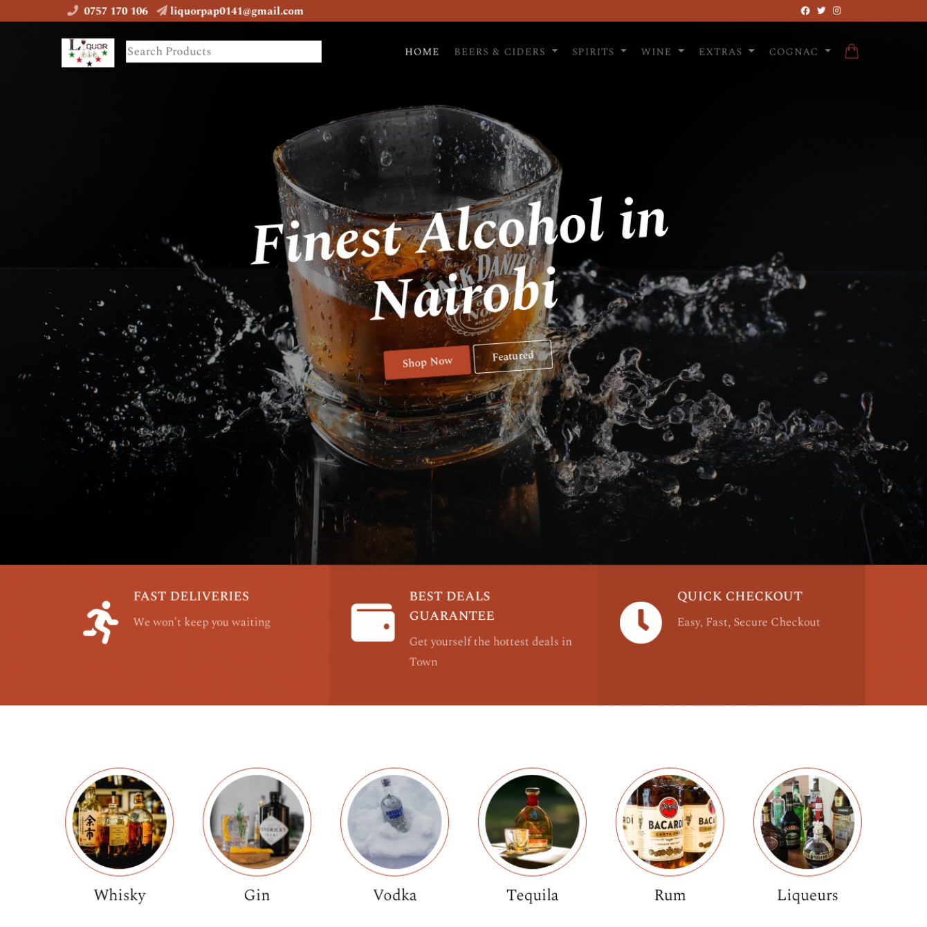 Liqour Store – eCommerce